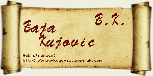 Baja Kujović vizit kartica